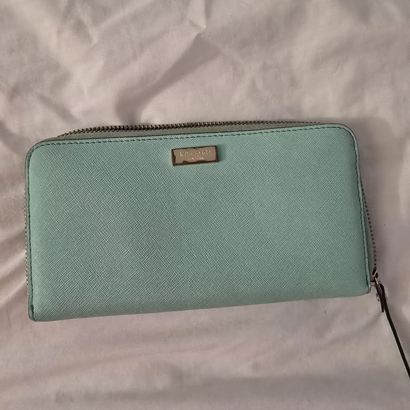 Kate Spade Zip Wallet  Mint Blue - Picture 3 of 10